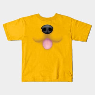 Doggy Face Mask - Golden Retriever Kids T-Shirt